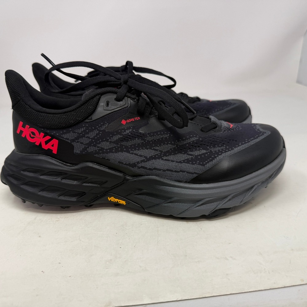Hoka Running Shoes Womens 8.5 Speedgoat 5 GTX Black Cherry Waterproof EUC